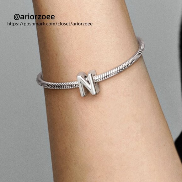 Pandora Letter N Alphabet Charm - Picture 5 of 6
